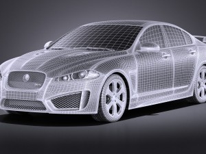 Jaguar XFR-S 2016 vray Modelo 3D