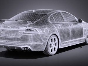 Jaguar XFR-S 2016 vray Modelo 3D