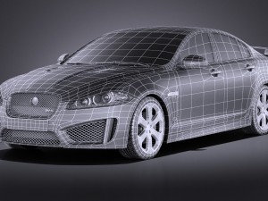 Jaguar XFR-S 2016 vray Modelo 3D