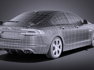Jaguar XFR-S 2016 vray Modelo 3D
