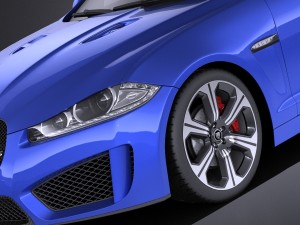 Jaguar XFR-S Sportbrake 2016 vray Modelo 3D