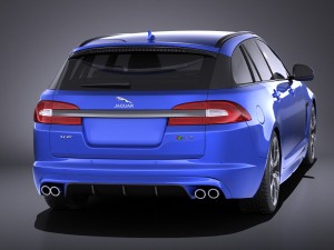 Jaguar XFR-S Sportbrake 2016 vray Modelo 3D