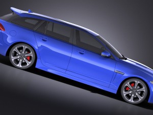 Jaguar XFR-S Sportbrake 2016 vray Modelo 3D