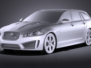 Jaguar XFR-S Sportbrake 2016 vray Modelo 3D