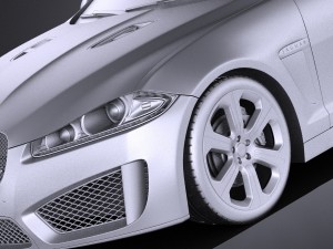 Jaguar XFR-S Sportbrake 2016 vray Modelo 3D