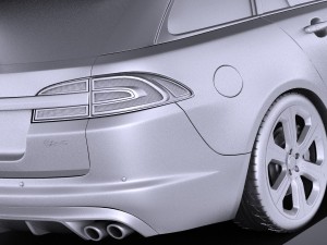 Jaguar XFR-S Sportbrake 2016 vray Modelo 3D