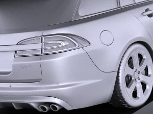 Jaguar XFR-S Sportbrake 2016 vray 3D Model