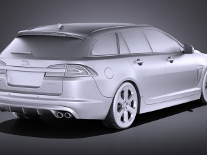 Jaguar XFR-S Sportbrake 2016 vray Modelo 3D