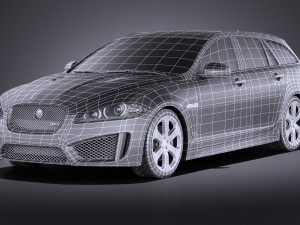 Jaguar XFR-S Sportbrake 2016 vray Modelo 3D