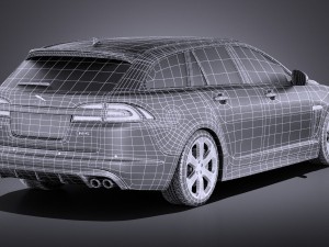 Jaguar XFR-S Sportbrake 2016 vray Modelo 3D