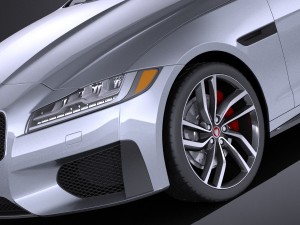 Jaguar XFS 2016 vray 3D Model