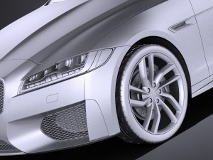 Jaguar XFS 2016 vray 3D Model