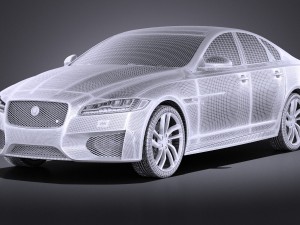 Jaguar XFS 2016 vray 3D Model