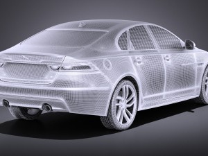 Jaguar XFS 2016 vray 3D Model