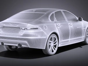 Jaguar XFS 2016 vray 3D Model
