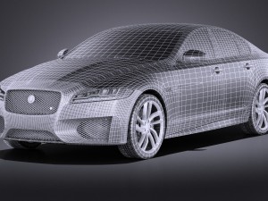 Jaguar XFS 2016 vray 3D Model