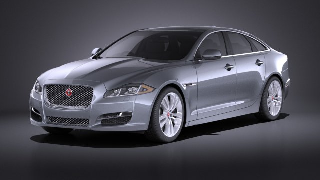 Jaguar XJ 2017 vray 3D Модель .c4d .max .obj .3ds .fbx .stl .blend 