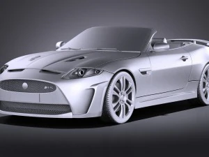 Jaguar XKR-S Convertible 2014 vray 3D Model