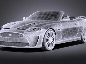 Jaguar XKR-S Convertible 2014 vray 3D Model