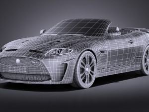 Jaguar XKR-S Convertible 2014 vray 3Dモデル