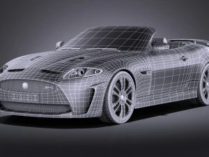 Jaguar XKR-S Convertible 2014 vray 3D Model