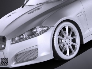 Jaguar XF-R 2015 vray 3D Model