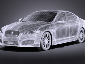 Jaguar XF-R 2015 vray 3D Model
