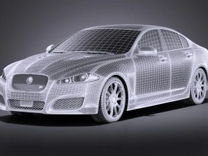 Jaguar XF-R 2015 vray 3D Model