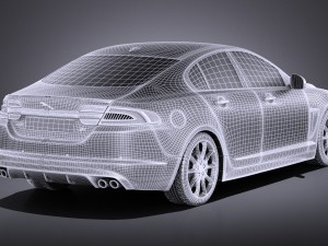 Jaguar XF-R 2015 vray 3D Model