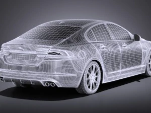 Jaguar XF-R 2015 vray 3D Model