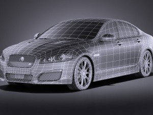 Jaguar XF-R 2015 vray 3D Model