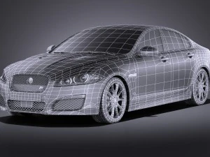 Jaguar XF-R 2015 vray 3D Model