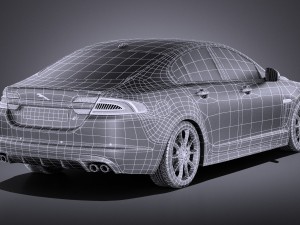 Jaguar XF-R 2015 vray 3D Model