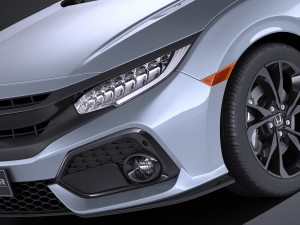 Honda Civic Hatchback 2017 Model 3D