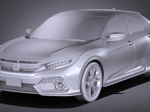 Honda Civic Hatchback 2017 Model 3D