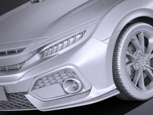 Honda Civic Hatchback 2017 3D Model