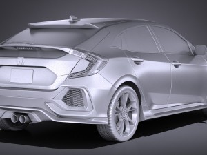 Honda Civic Hatchback 2017 Model 3D