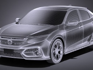 Honda Civic Hatchback 2017 Model 3D