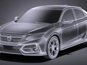 Honda Civic Hatchback 2017 3D Model
