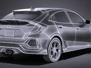 Honda Civic Hatchback 2017 3D Model