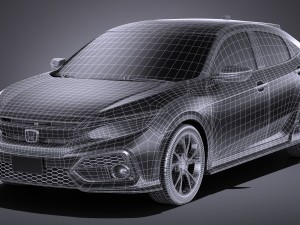 Honda Civic Hatchback 2017 Model 3D