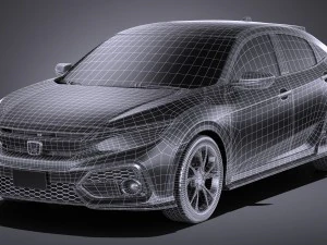 Honda Civic Hatchback 2017 3D Model