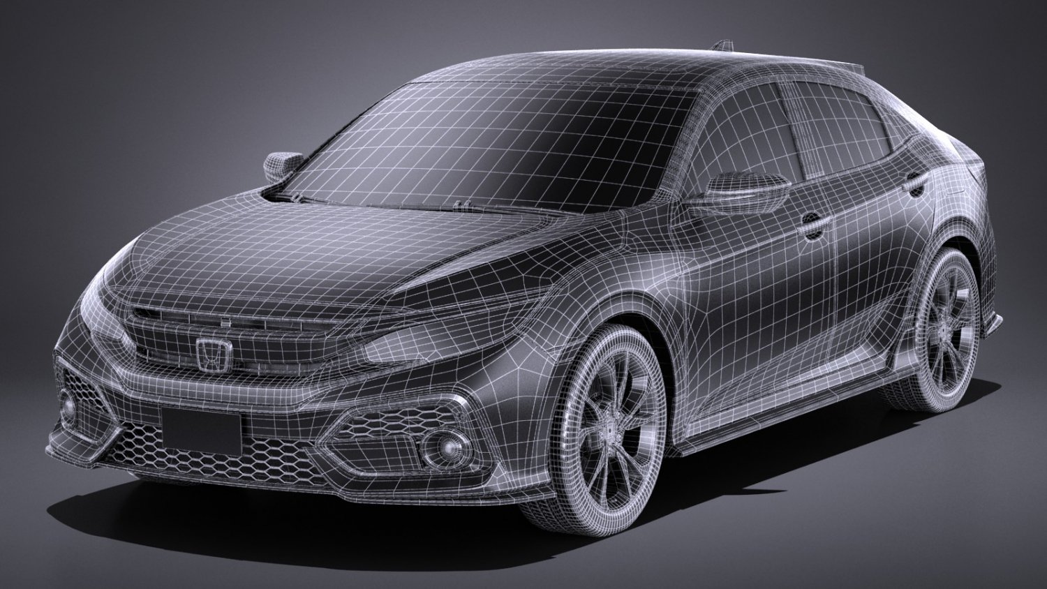 Honda Civic Hatchback 2017 3d Model In Compact Cars 3dexport