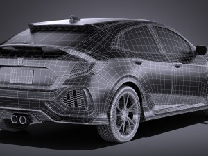 Honda Civic Hatchback 2017 Model 3D