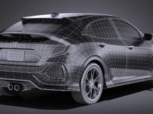 Honda Civic Hatchback 2017 3D Model