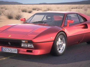 Ferrari 288 GTO 1984-1987 studio nel deserto Modello 3D