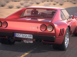 Ferrari 288 GTO 1984-1987 desert studio 3D 模型