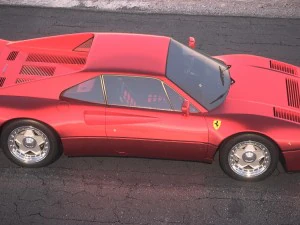 Ferrari 288 GTO 1984-1987 desert studio 3D Model