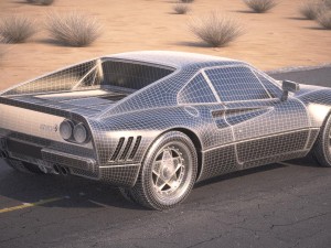 Ferrari 288 GTO 1984-1987 desert studio 3D 模型