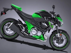 Kawasaki Z800 2017 3D Model